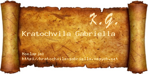Kratochvila Gabriella névjegykártya