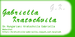 gabriella kratochvila business card